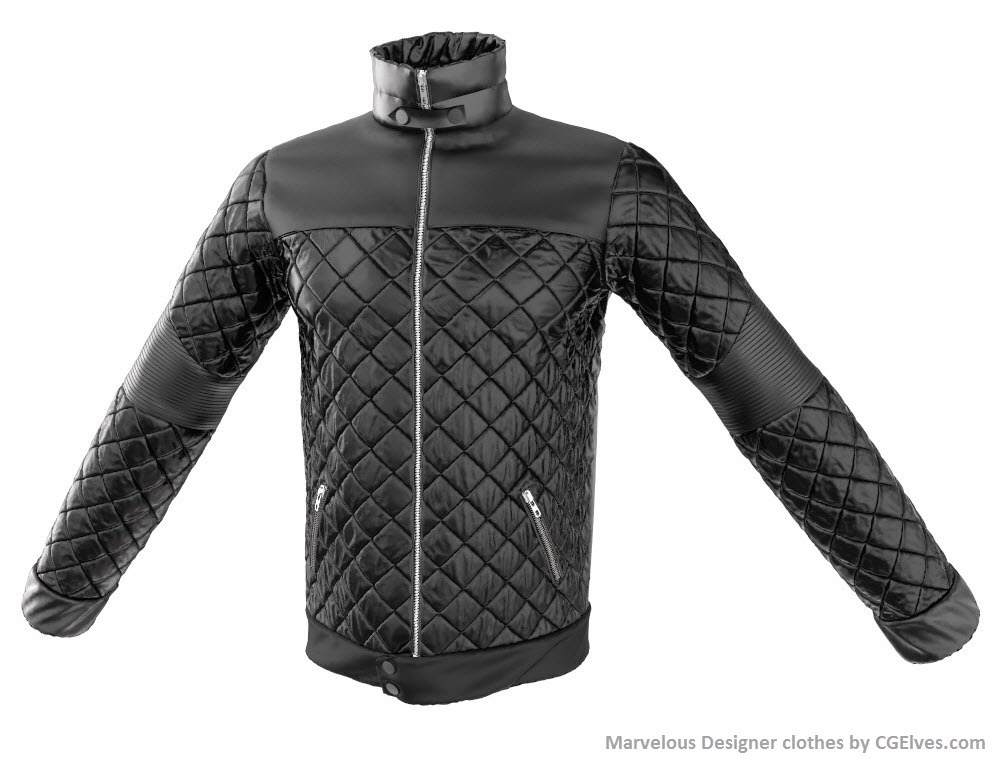 Marvelous Designer leather jacket